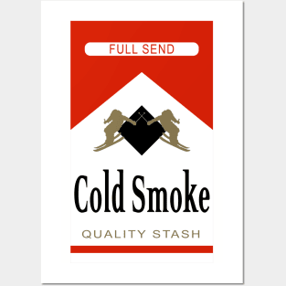 Red Cold Smoke Funny Brand Parody Ski Humor Posters and Art